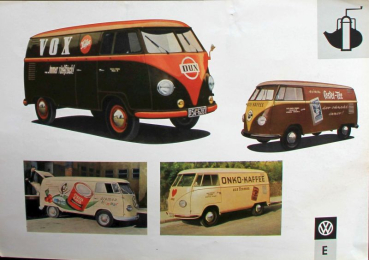 Volkswagen T1 Transporter Modelprogram 1958  "Advertisingprinting" Carbrochure (0911)